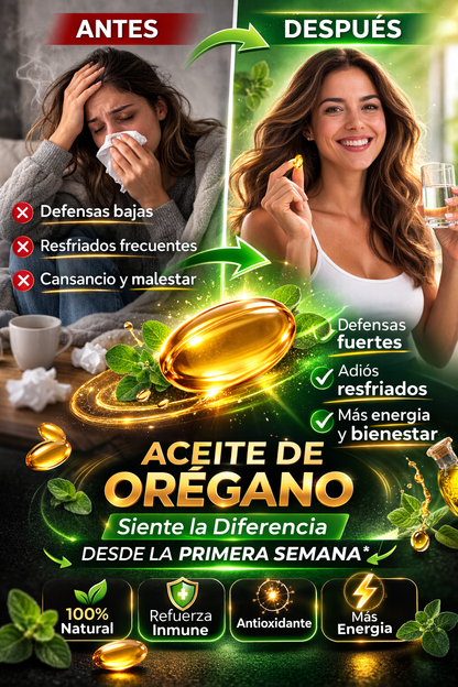 “Refuerza tu sistema inmunológico naturalmente con nuestro aceite de orégano 100% puro — 30% OFF + Paga al recibir.”